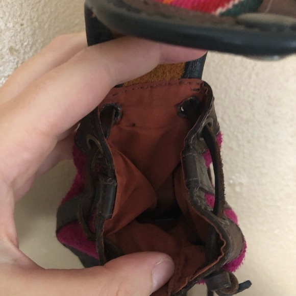 Mini Pink Suede Crossbody Bag - Picture 4 of 5